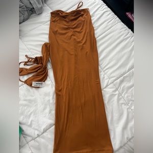 Crop top & maxi skirt dress